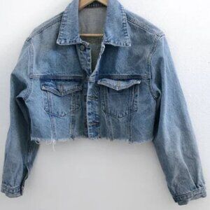 J. GALT Cropped Denim Jacket Small Size